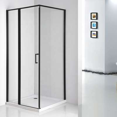 Black chromed frame square Pivot Shower Cabin/Enclosure/Room