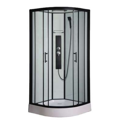 easy quick installation quadrant black sliding shower cabin 90x90