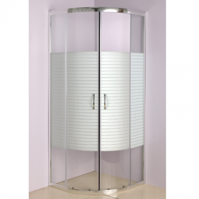 cheap competitive quadrant shower screen sliding glass door 4mm printing design chrome adjustable wall profiles 80x80x190cm