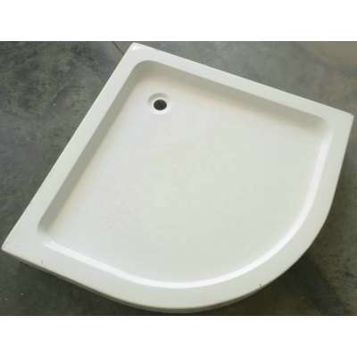 90x90x15cm(35 1/2 in. Dx35 1/2in.Wx6in. H)  Corner Drain Quadrant Shower Base in White