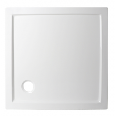 90x90x5cm(35 1/2 in. Dx35 1/2in.Wx2in. H)  Corner Drain Square Shower Base in White